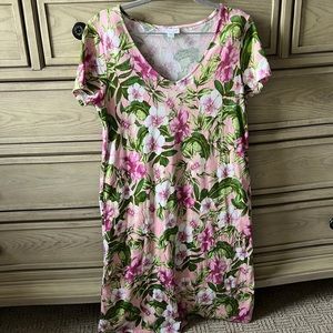 Final Price💲JJill Orchard Summer Dress With Pockets Midi Sz S/M